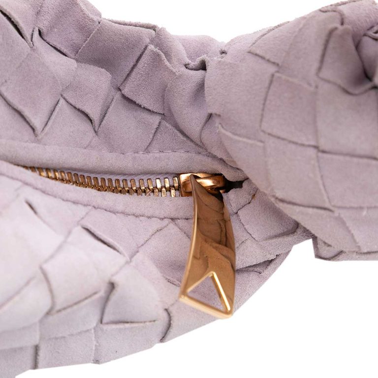 Bottega Veneta Jodie Mini Suede Violet Front | Sell your designer bag