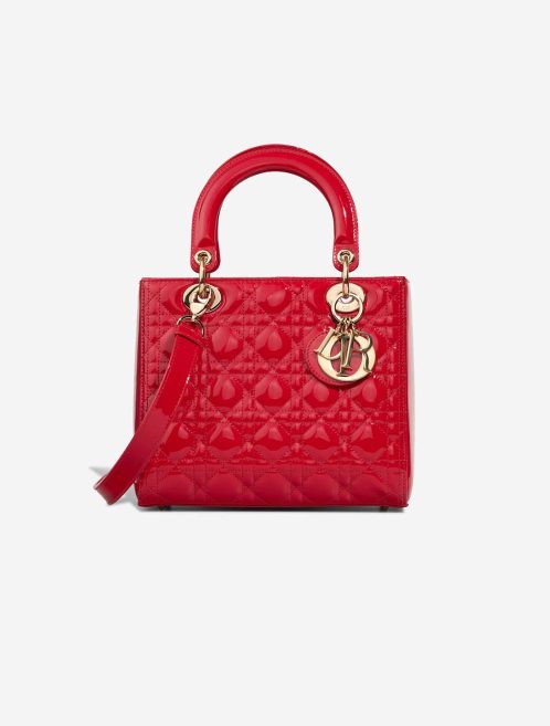 Dior Lady Medium Patent Red Front | Sell your designer bag