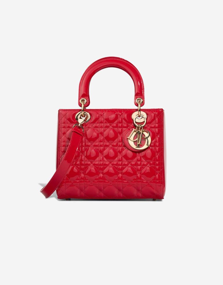 Dior Lady Medium Patent Red Front | Sell your designer bag
