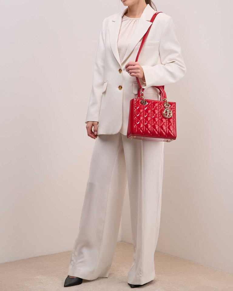 Dior Lady Medium Patent Red Front | Sell your designer bag