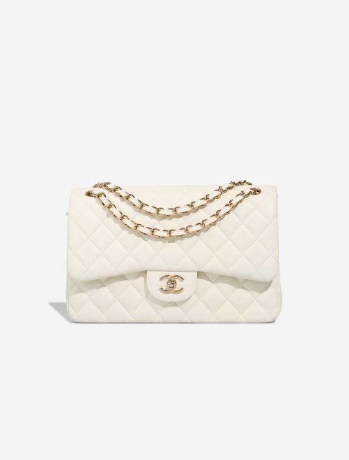 Chanel Timeless Jumbo Caviar Off White Front | Sell your designer bag