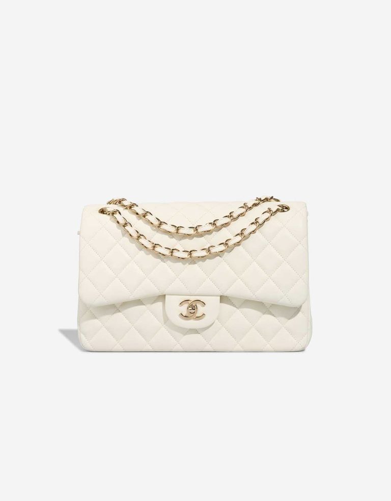 Chanel Timeless Jumbo Caviar Off White Front | Sell your designer bag