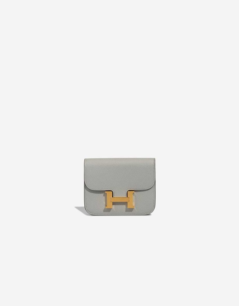 Hermès Constance Slim Wallet Evercolor Bleu Glacier Front | Sell your designer bag