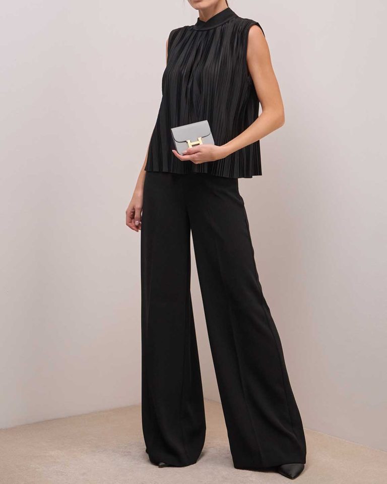 Hermès Constance Slim Wallet Evercolor Bleu Glacier Front | Sell your designer bag