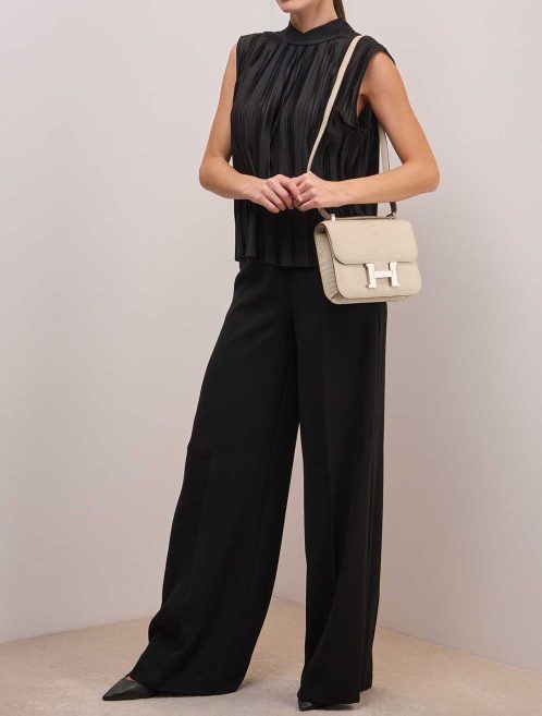 Hermès Constance 24 Alligator Béton on Model | Sell your designer bag