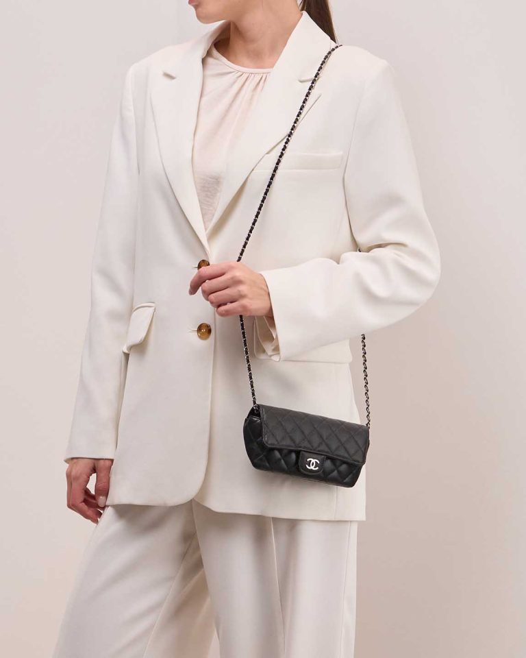 Chanel Wallet On Chain Caviar-Leder Black Front | Sell your designer bag