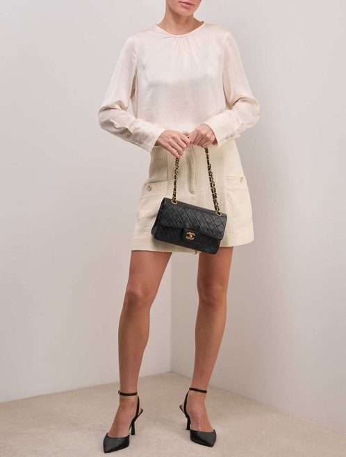 Chanel Timeless Small Lamb Black on Model | Sell your designer bag