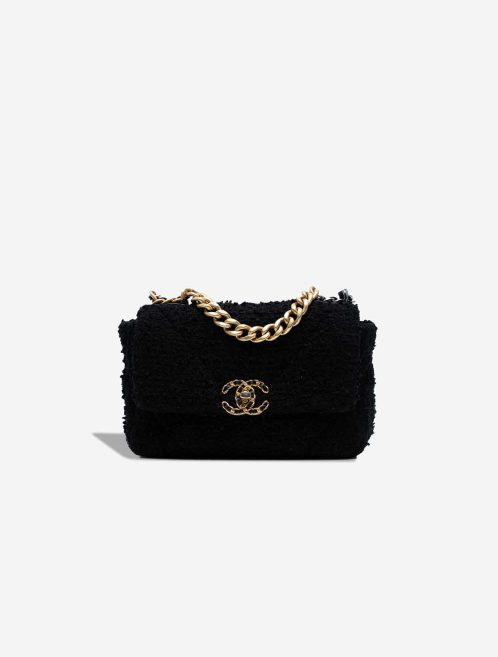 Chanel 19 Flap Bag Tweed Black Front | Sell your designer bag