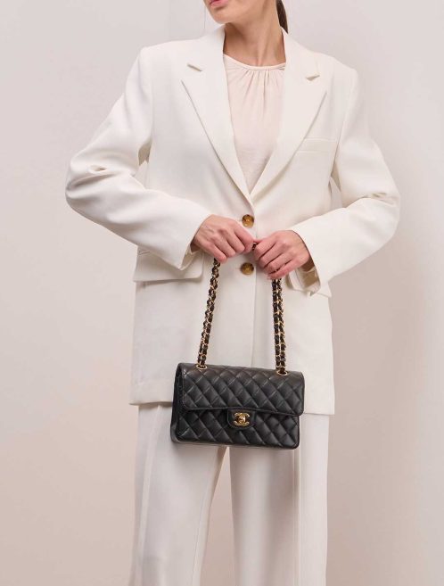 Chanel Timeless Small Caviar Black on Model | Sell your designer bag