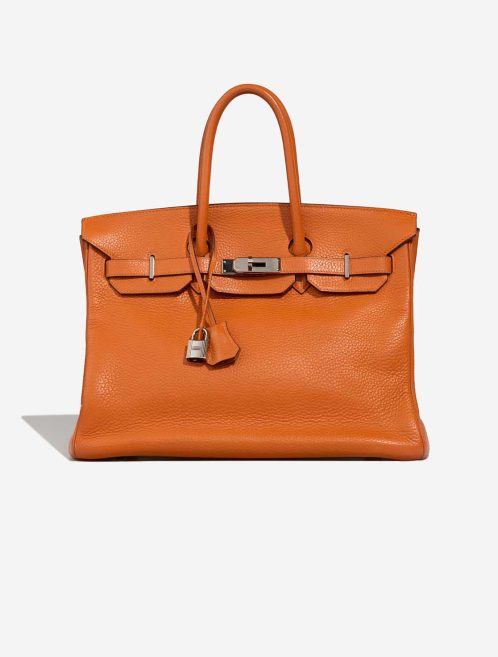 Hermès Birkin 35 Clémence Orange Front | Sell your designer bag