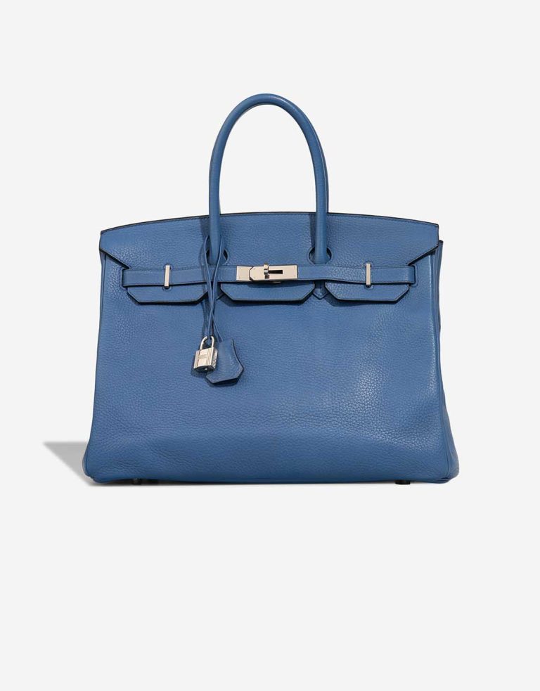 Hermès Birkin 35 Clémence Azur Front | Sell your designer bag