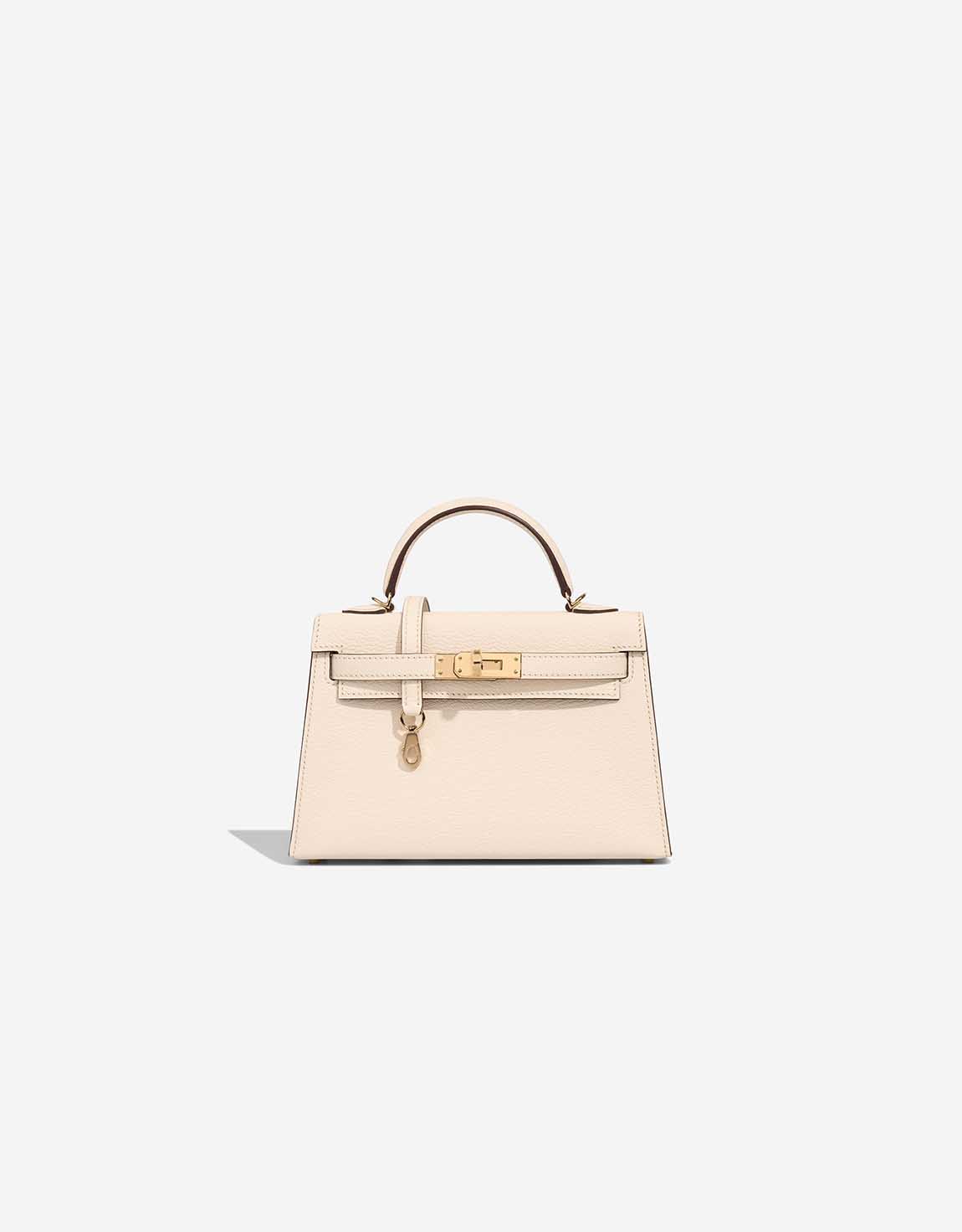 Hermès Kelly Mini HSS Verso Chèvre Mysore Nata / Gold | SACLÀB