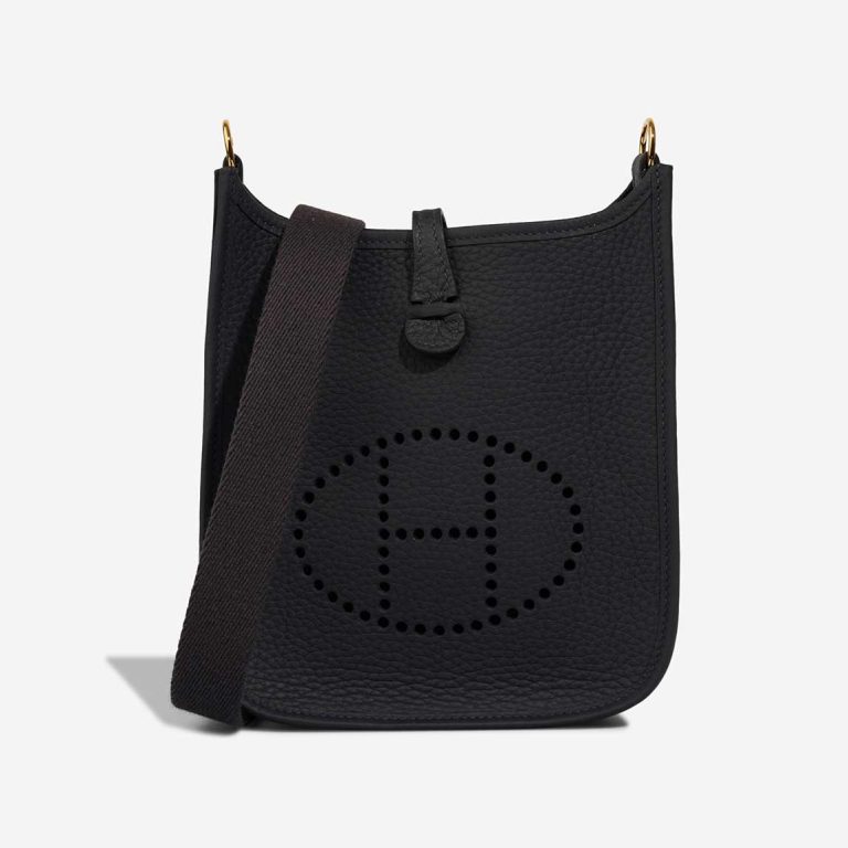 Hermès Evelyne 16 Taurillon Clémence Black Front | Sell your designer bag