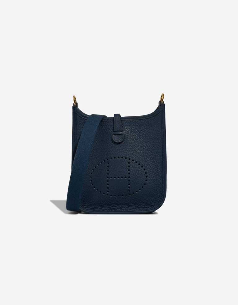 Hermès Evelyne 16 Taurillon Clémence Bleu de Prusse Front | Sell your designer bag