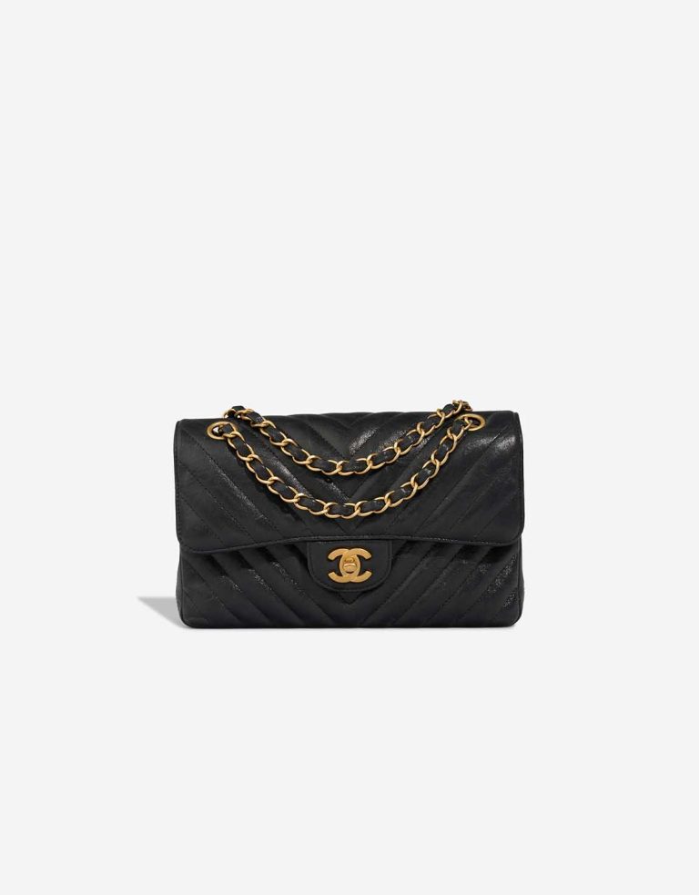 Chanel Timeless Medium Calf Dark Grey Front | Sell your designer bag