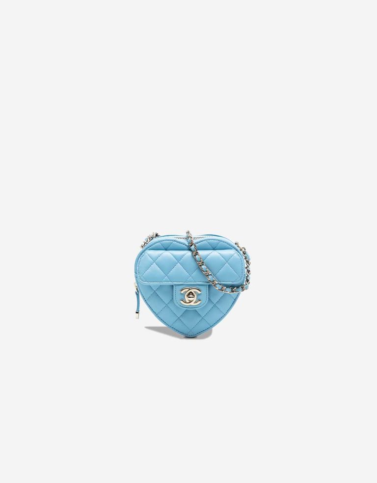 Chanel Timeless Heart Small Lamb Tiffany Blue Front | Sell your designer bag