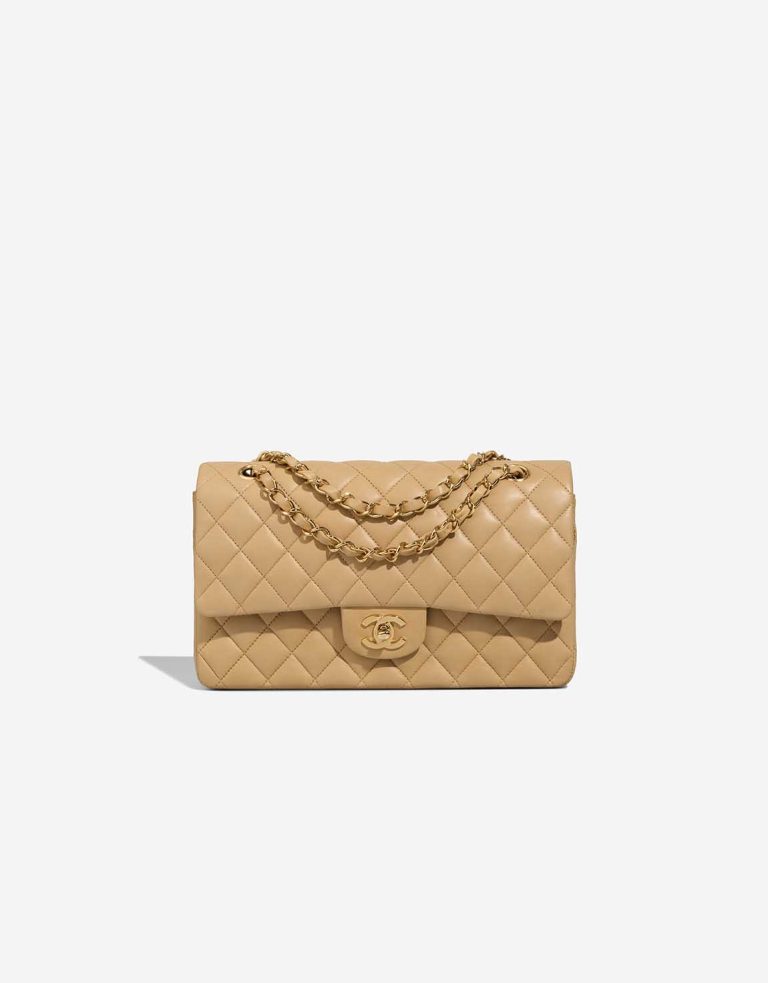 Chanel Timeless Medium Lamb Beige Front | Sell your designer bag