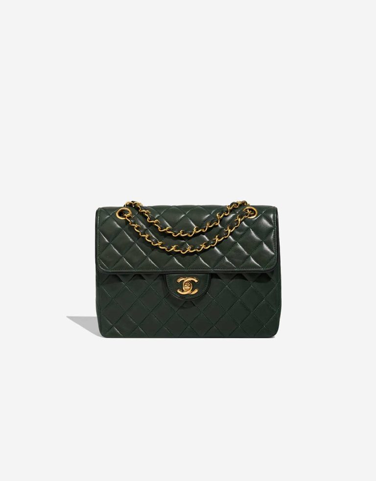 Chanel Timeless Medium Lamb Green Front | Sell your designer bag
