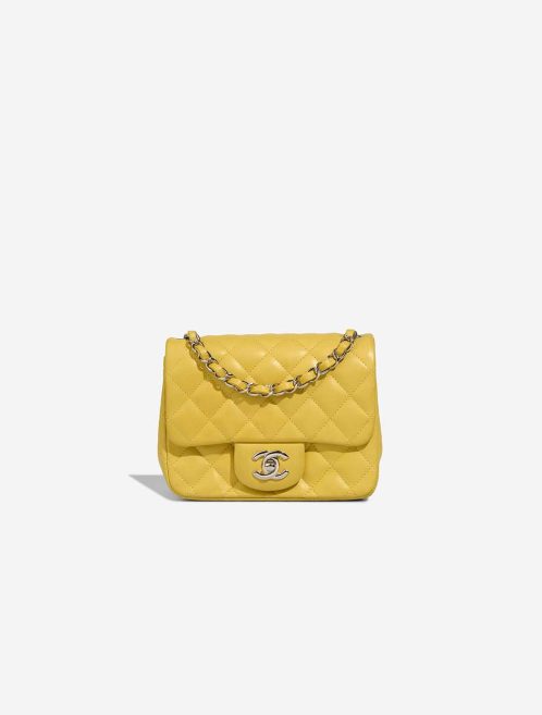 Chanel Timeless Mini Square Lamb Yellow Front | Sell your designer bag