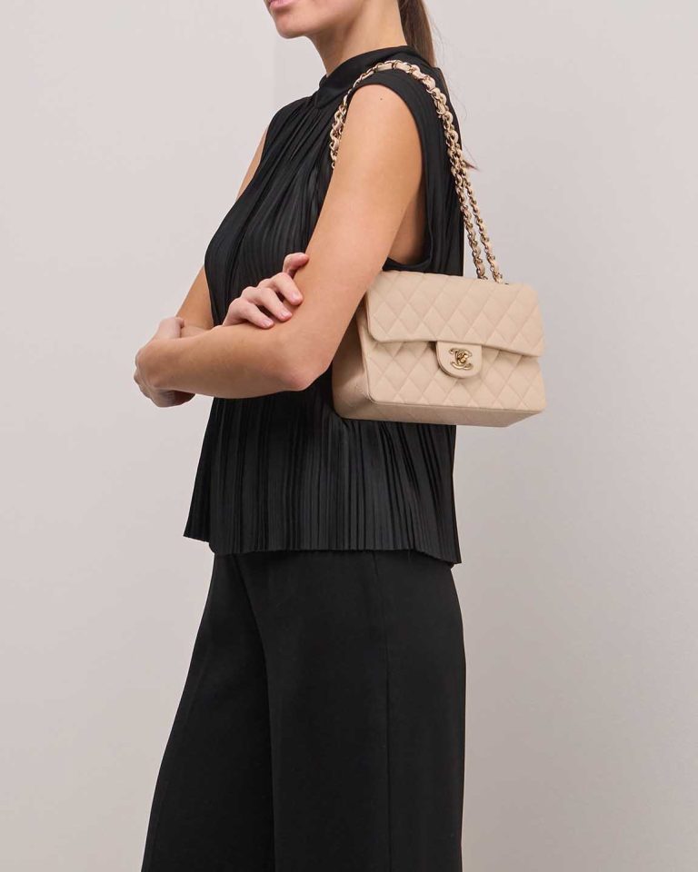 Chanel Timeless Small Caviar Beige Front | Sell your designer bag