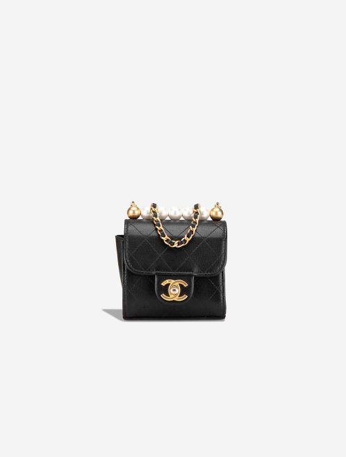 Chanel Clutch with Chain Goat Black Front | Sell your designer bag
