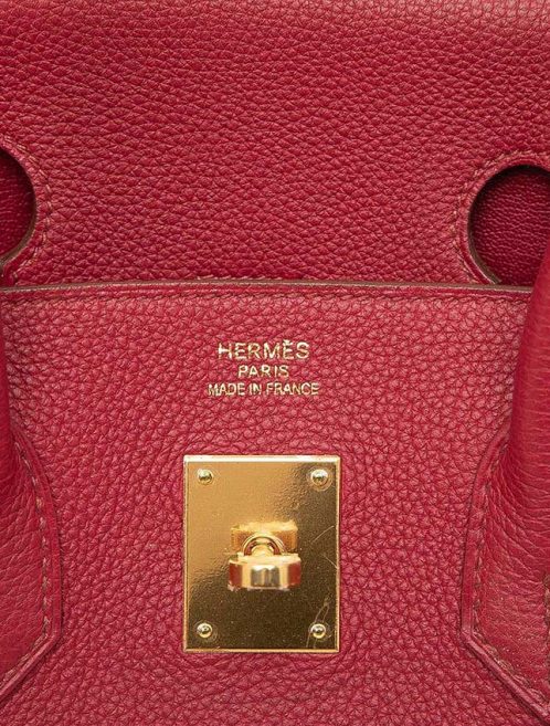 Hermès Birkin 35 Togo Rouge Grenat Closing System | Sell your designer bag