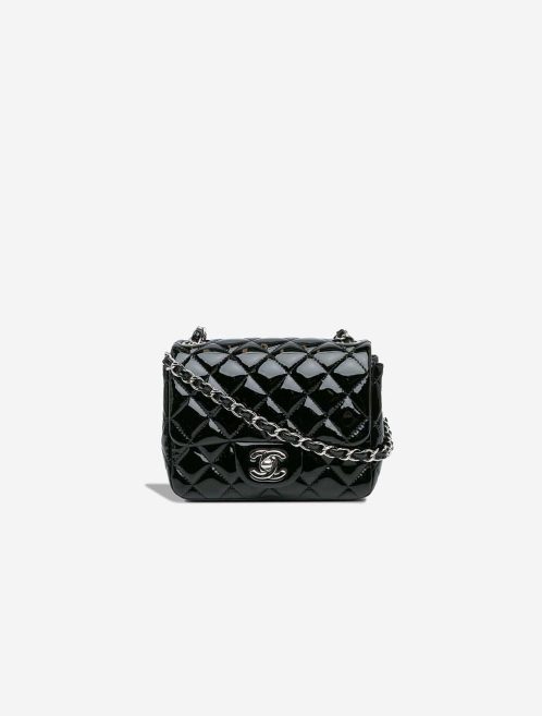 Chanel Timeless Mini Square Patent Black Front | Sell your designer bag