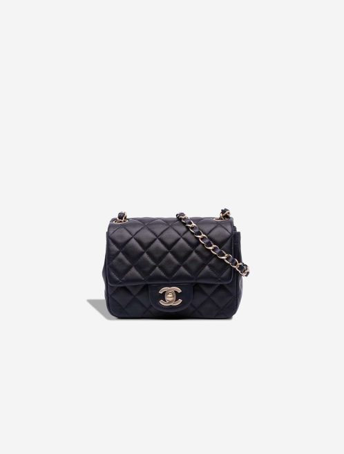 Chanel Timeless Mini Square Lamb Blue Front | Sell your designer bag