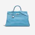 Hermès Kelly 50 Clémence Bleu Jean Front | Sell your designer bag
