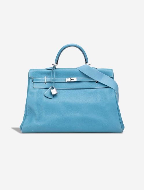 Hermès Kelly 50 Clémence Bleu Jean Front | Sell your designer bag