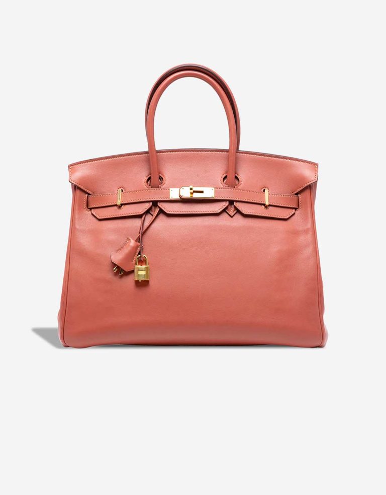Hermès Birkin 35 Swift Rose Tea Front | Sell your designer bag