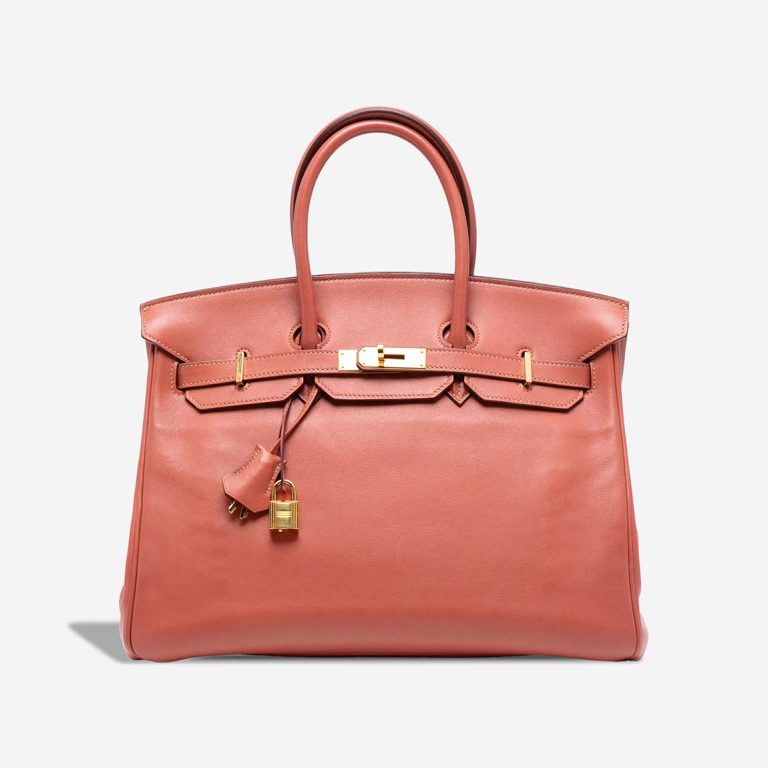 Hermès Birkin 35 Swift Rose Tea Front | Sell your designer bag