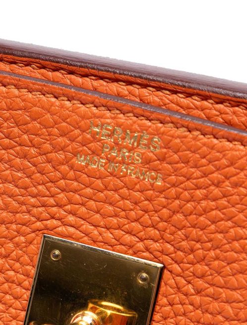 Hermès Birkin 35 Togo Orange H Closing System | Sell your designer bag