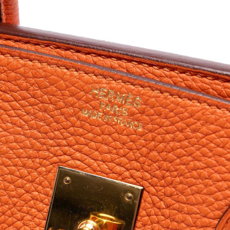 Hermès Birkin 35 Togo Orange H Front | Sell your designer bag