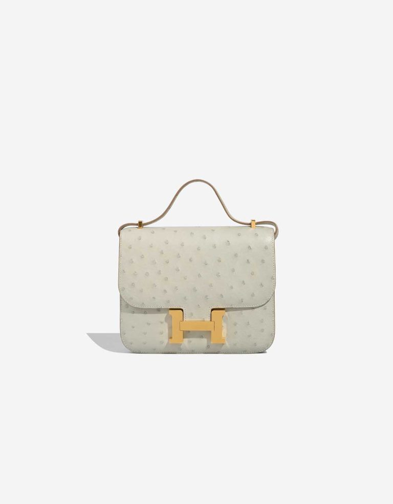 Hermès Constance 18 Ostrich Gris Perle Front | Sell your designer bag
