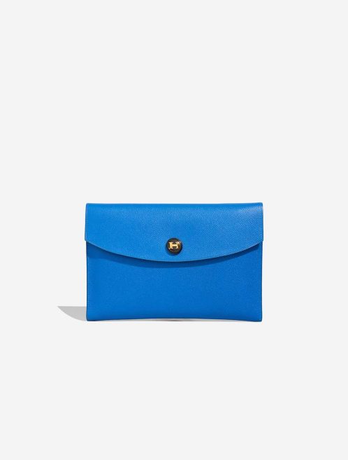 Hermès Rio Clutch Courchevel Bleu France Front | Vendez votre sac de créateur