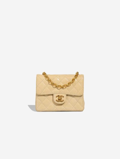 Chanel Timeless Mini Square Lizard Beige Front | Sell your designer bag
