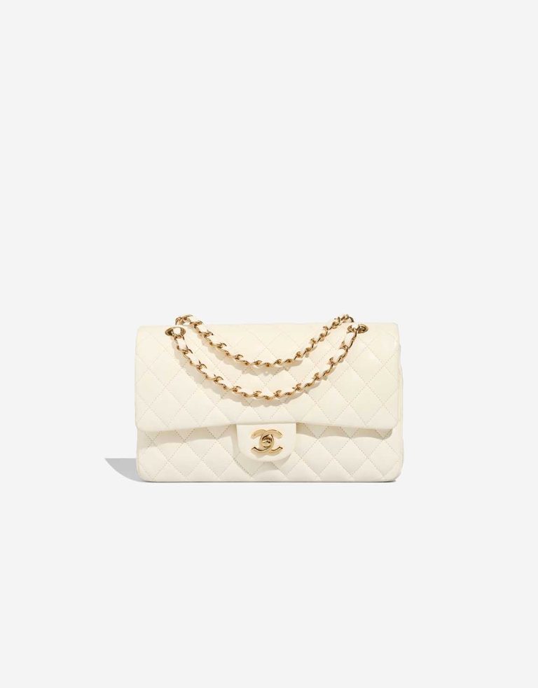 Chanel Timeless Medium Lamb White Front | Sell your designer bag
