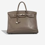 Hermès Birkin 40 Taurillon Clémence Étain Front | Sell your designer bag