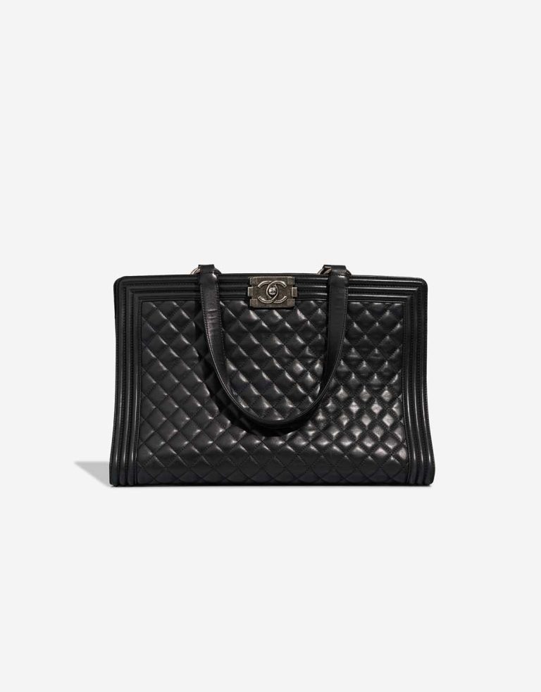 Chanel Boy Medium Lamb Black Front | Sell your designer bag