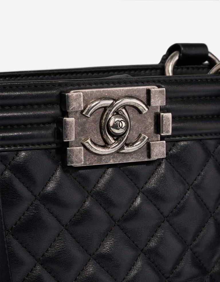 Chanel Boy Medium Lamb Black Front | Sell your designer bag