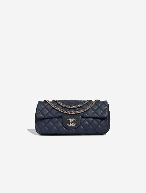 Chanel Timeless Baguette Small Lamb Dark Blue Front | Sell your designer bag