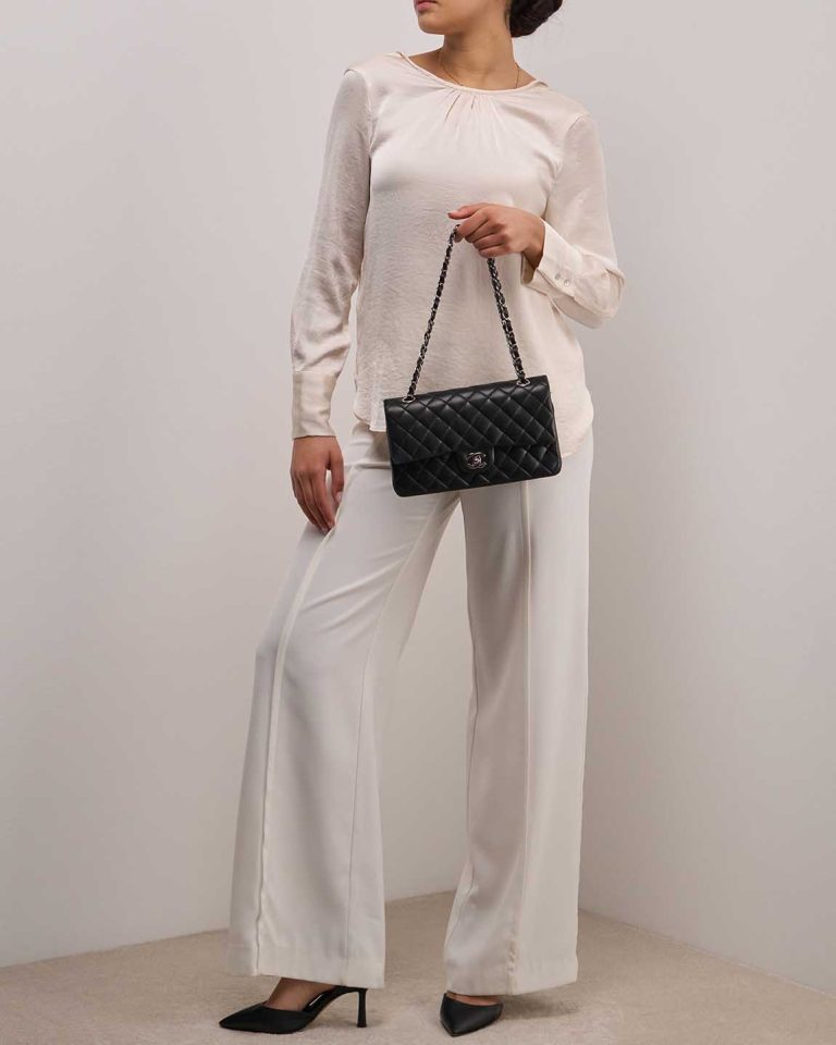 Chanel Timeless Medium Lamb Black Front | Sell your designer bag