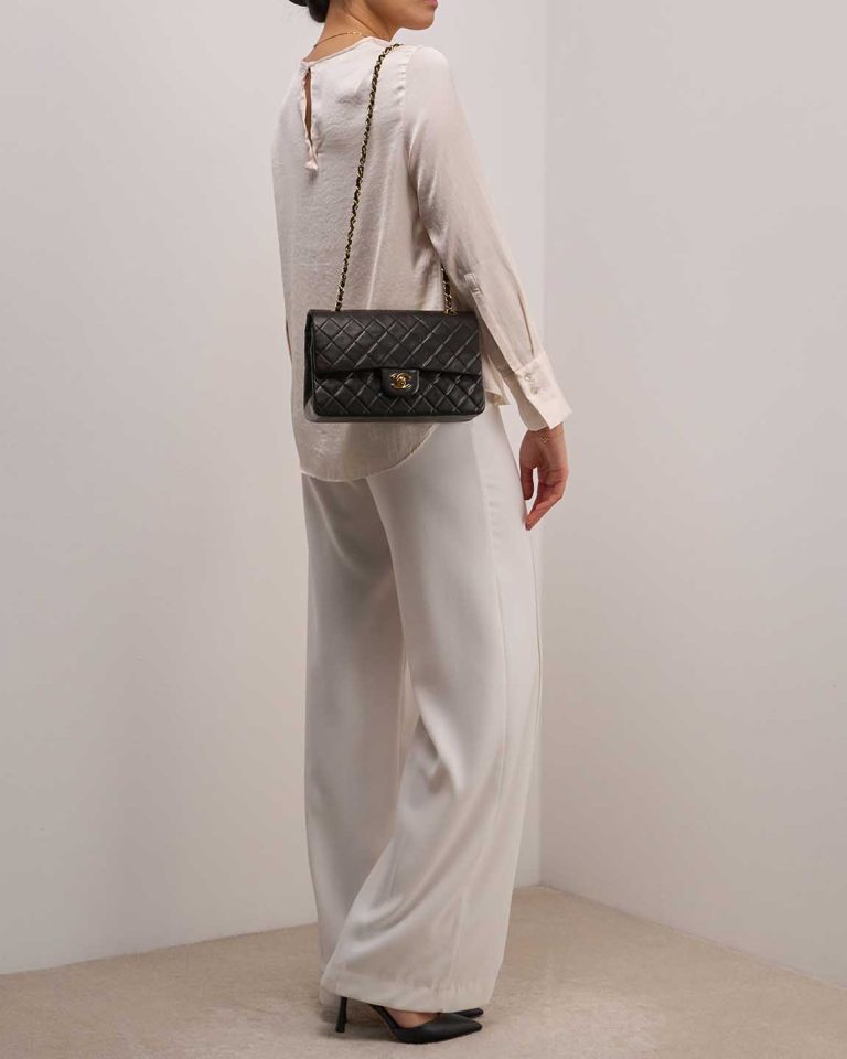 Chanel Timeless Medium Lamb Black Front | Sell your designer bag