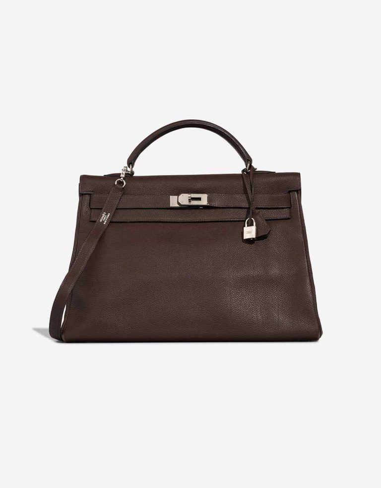 Hermès Kelly 40 Clémence Chocolat Front | Sell your designer bag