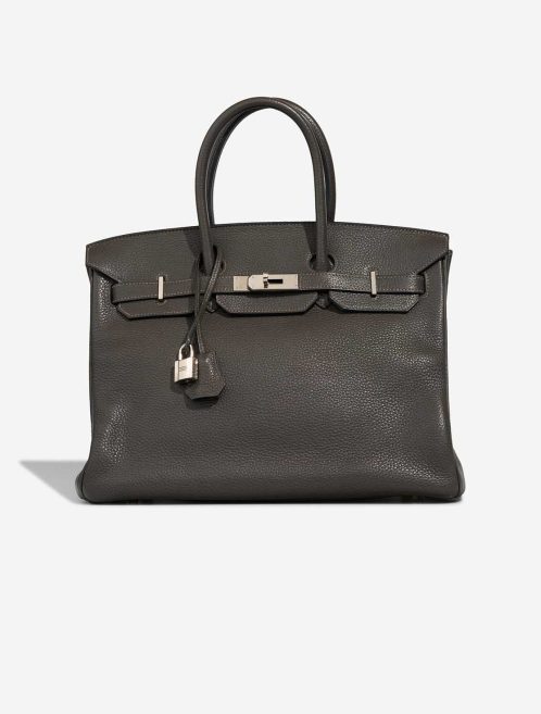 Hermès Birkin 35 Clémence Plomb Front | Sell your designer bag