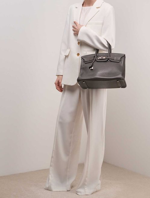 Hermès Birkin 35 Clémence Plomb on Model | Sell your designer bag