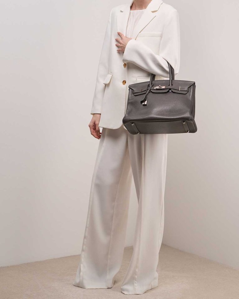 Hermès Birkin 35 Clémence Plomb on Model | Sell your designer bag