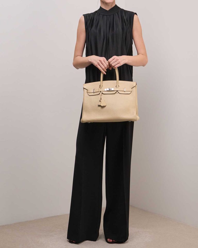 Hermès Birkin 35 Togo Parchemin on Model | Sell your designer bag