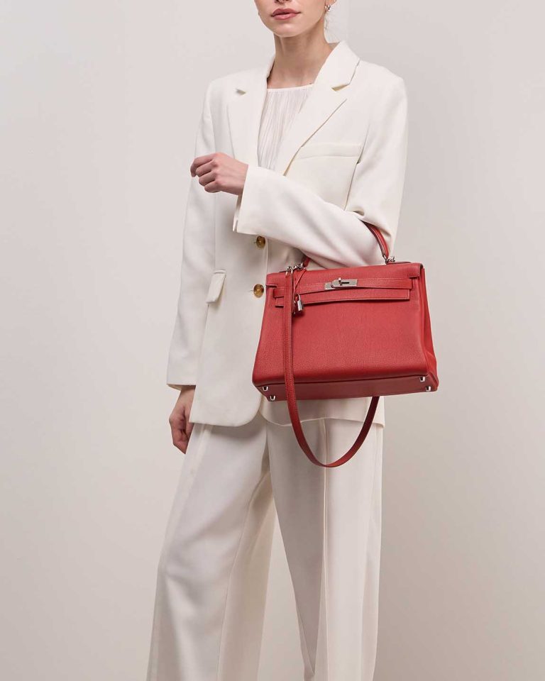 Hermès Kelly 32 Togo Rouge Vermillon Front | Sell your designer bag